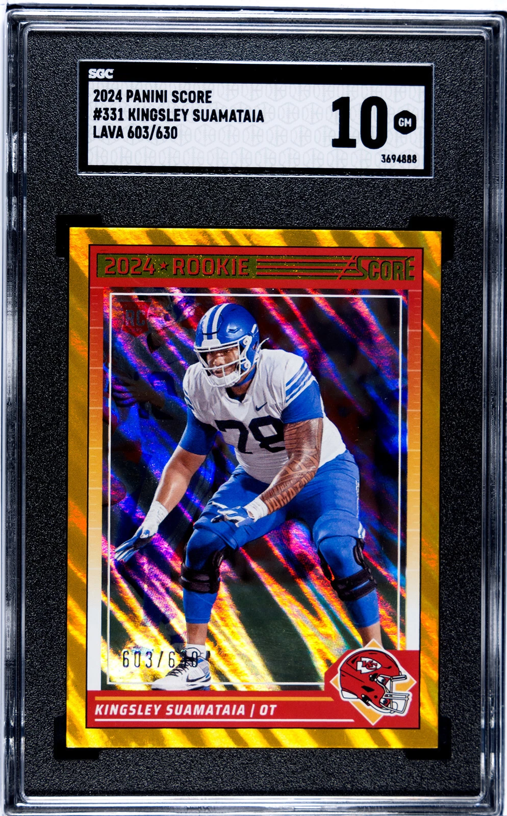 Kingsley Suamataia Panini Score #331 Gem Masters 1/1