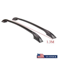 1.3m Refit Car Roof Luggage Rack Side Bars Rails Top Perforation-free Trim Usa