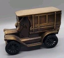 Vintage 5" Brass 1974 Banthrico Chicago 1915 Car Coin Bank Rare