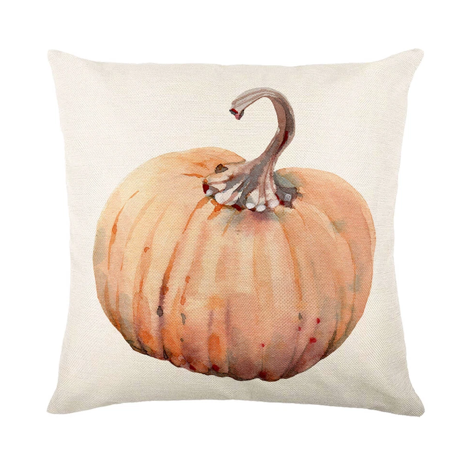 Autumn Decor Pumpkin Pillow Covers Set of 4 Thanksgiving Cushion Cover 18 X 18 - Image 4 of 4