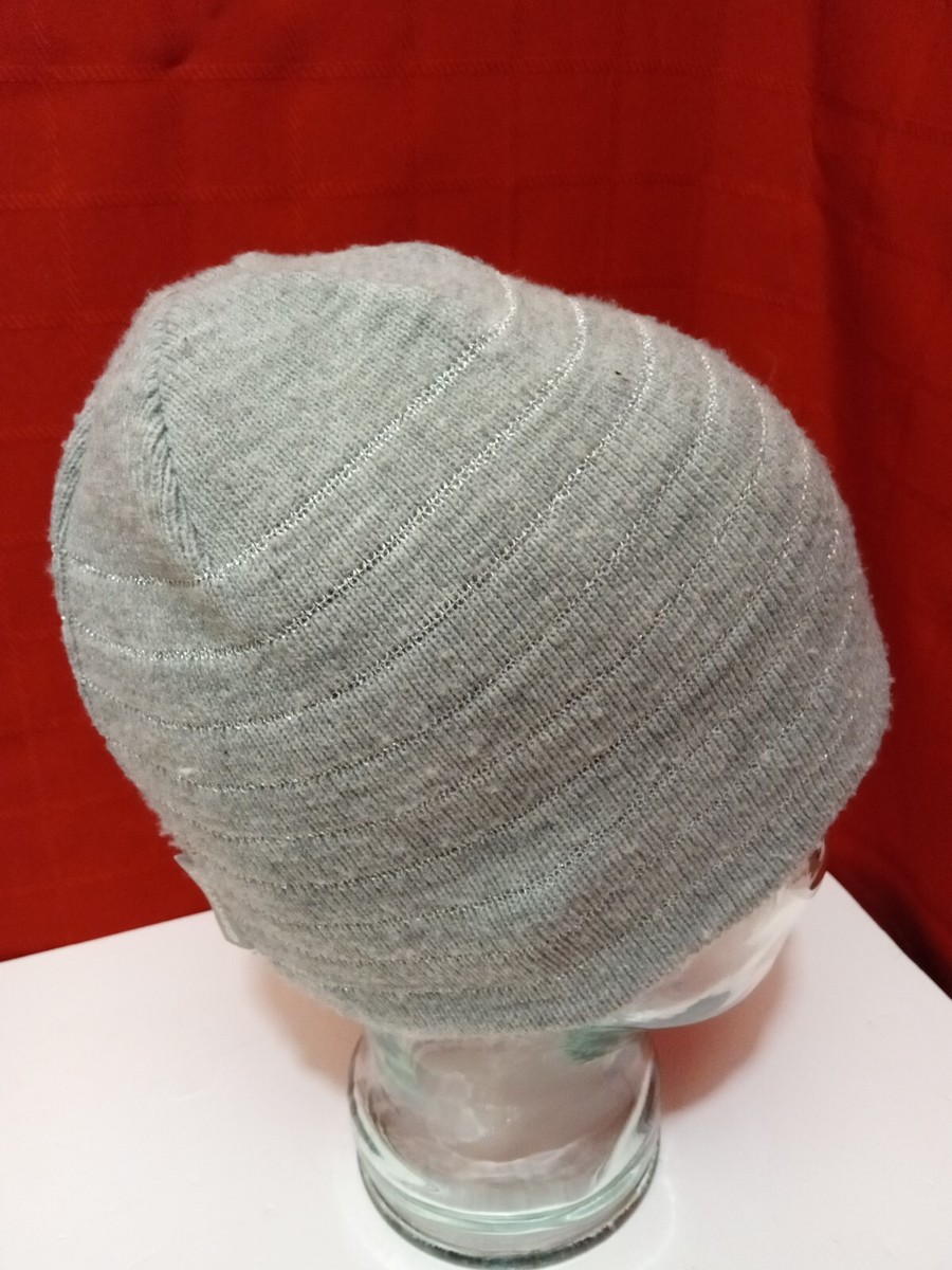 Gerry Knit Winter Warm Beanie Hat gray with silver detail | eBay