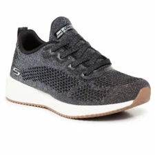 Skechers BOBS Squad Glitz Maker Woman Upper Stretch Glitter 117006 / Blk Sz 7.5