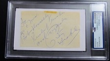 Betty Grable signed Cut PSA Encapsulated