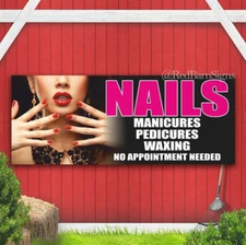 NAILS manicure pedicure no appointment needed Indoor Outdoor Banner Sign