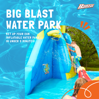 Water Slides Banzai Gushing Geyser Water-Spraying Inflatable