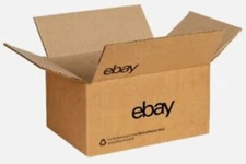 25 ebay Branded 6" x 4 3/4" x 4 3/4" Shipping Boxes Black Logo Corrugated Single