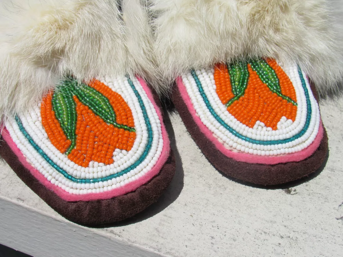 Rabbit fur lined moccasins new arrivals