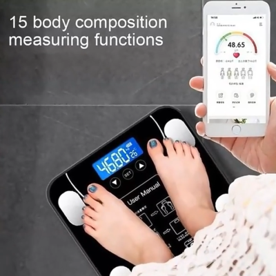 Bathroom Scales Weighing LCD Electronic Home Body Fat BMI Glass