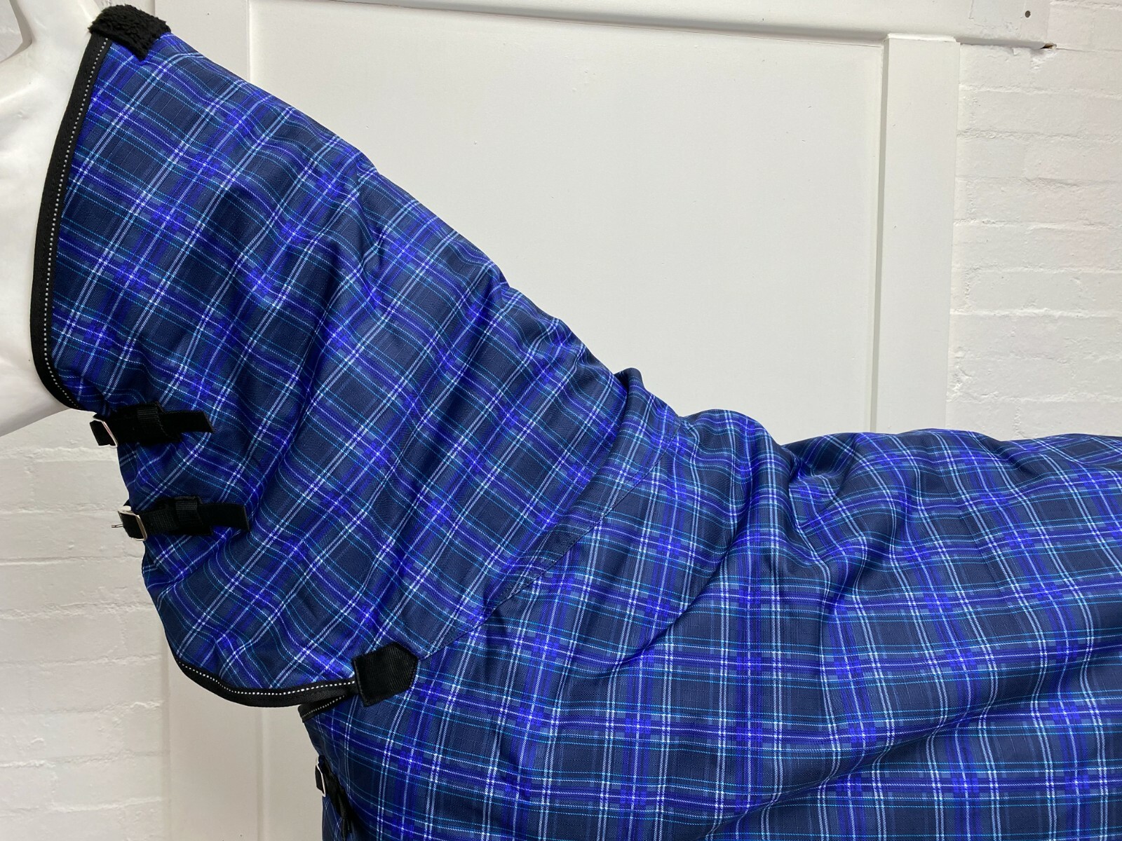 AXIOM 1200D RIPSTOP DEEP BLUE CHECK 300gm PADDOCK COMBO HORSE RUG 5