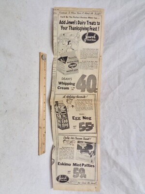 1963 Chicago AD Dean's Dairy Co. JEWEL FOOD supermarkets 1960s large