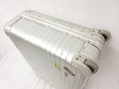 RIMOWA Blue logo Topaz Stick handle Carry case Suitcase Aluminum