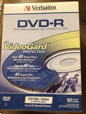 Verbatim DVD-R 120 Minute Dvd 10 Pack Sealed