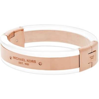MKJ5605791 NEU AUTHENTISCH MICHAEL KORS SCHARNIER ROSEGOLD KLAR MK ARMBAND