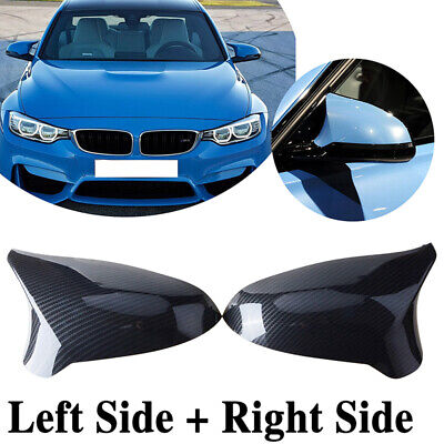 2 Pcs For 2015-19 BMW F80 M3 F82 M4 Real Carbon Fiber Side View Mirror Cover Cap