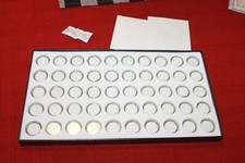 Box Jewelry Gemstone Cardboard Display Case and Lid with Gem Jars-50 Count