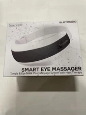 Serenelife Smart Eye Massager - Temple & Eye Mask Visor Massage System w/Heat