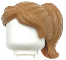 Lego New Medium Nougat Minifig Hair Female Ponytail Swept Sideways Fringe Girl