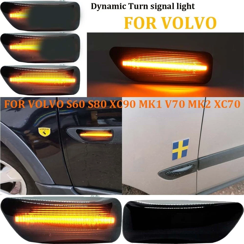 Dynamic LED Side Marker Blinker Signal Light For Volvo S60 S80 V70 XC70 XC90 MK1 — 第 2/4 张图片