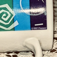 VINTAGE M WARE RAINBOW CERAMIC MUG  Happy Celebration Coffee Mug