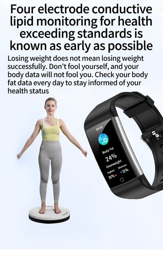 Kuzney TK76 Bluetooth Smartwatch ECG Monitor Pulse Therapy Fitness Tracker Pink - Picture 7 of 13