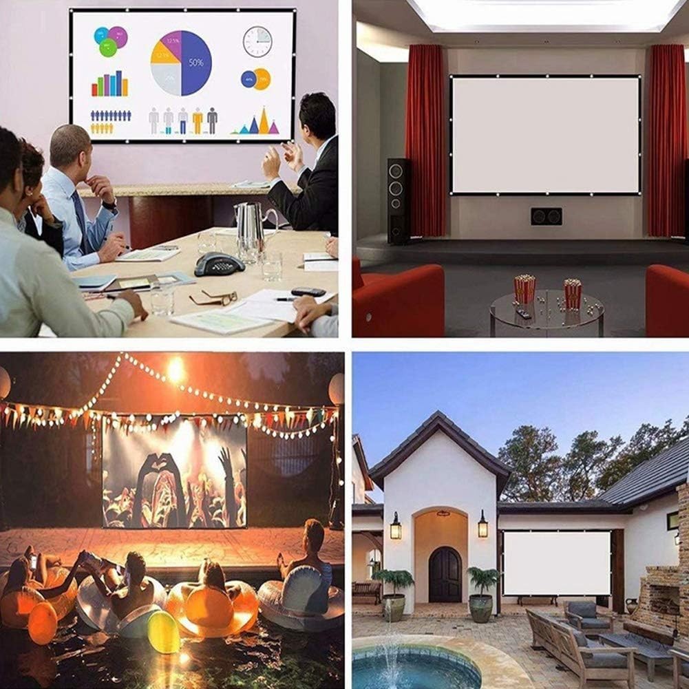 12.5ft Portable Projector Movie Screen, 16:9 4K Projection Screen US Stock