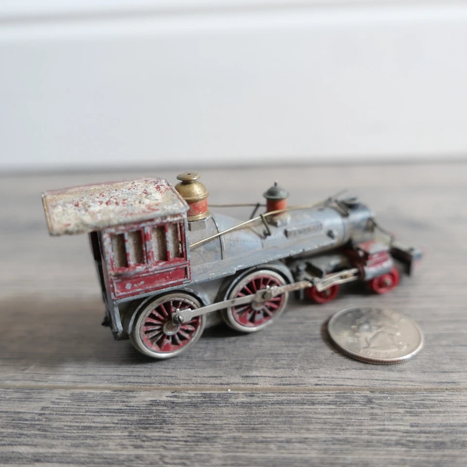 VINTAGE GENERAL MANTUA TRAIN HO GAUGE SCALE STEAM ENGINE Parts / Repair - Image 2 of 4