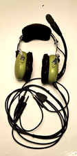 David Clark Model H10-13.4 Headset Dual Plug Aviation Tested To Work