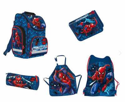 Schulranzen Set Marvel Spider-Man dunkelblau/rot 5 Teile