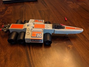 1978 Mattel Battlestar Galactica SCARAB w/ 5 Missiles. Working.
