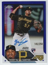 2023 Topps Chrome Yerry De Los Santos Rookie RC Purple /250 Autograph #RA-YDS