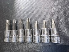 Snap-on 7 Piece 3/8 Standard Torx Bit Socket Drivers FTX 27,30,40,45,47,50,55
