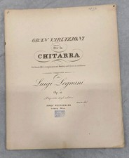 Luigi Legnani Op 16 Gran Variazione Guitar Study Sheet Music Classical Italian