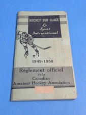 1949-1950 CAHA Official Rule Book French Hockey Sur Glace Vintage Rare