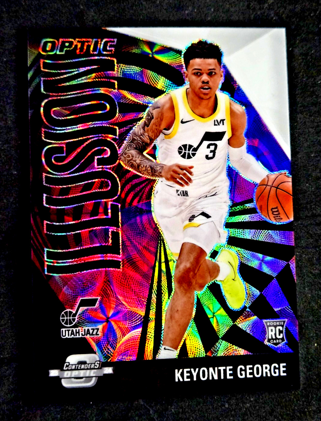 Keyonte George RC 2023-24 Panini Contenders Optic Illusion Choice Prizm /25 MINT