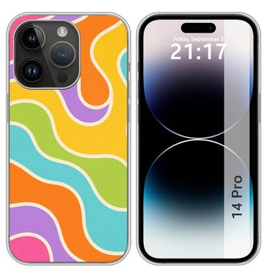 TPU Silikonhülle für Apple iPhone 14 Pro (6.1), Splash Design 03, Multicolor