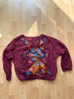 desigual bluse damen gr. S farbe weinrot gebraucht sehr gut