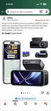 Pelsee P1 Pro 4K Dash Cam Front and Rear, STARVIS 2 Sensor, 64GB Card,voice Cont
