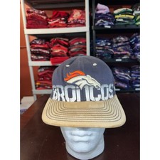 Denver Broncos Hat NFL Reebok Blue Cap Headwear Worn Stained