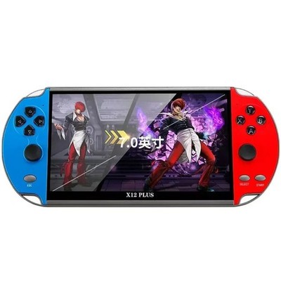 X12 Plus 7'' Retro Video Game Console Handheld Portable Built-in 1000+ Games 16GB