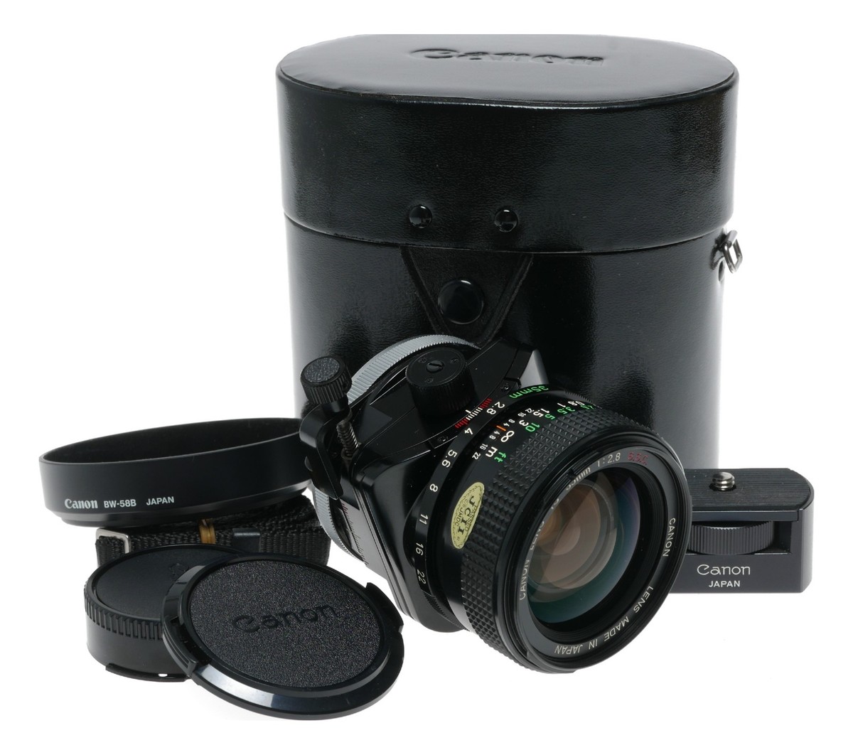 Canon TS 35/2.8 S.S.C Shift lens 35mm f2.8 vintage film set museum