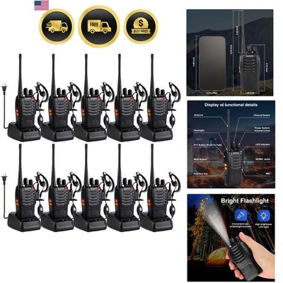 Walkie Talkies 888S Rechargeable Long Range with Earpieces for Adults, 16 Cha...