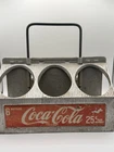 Vintage 1950s Coca-Cola Metal 6 Pack Bottle Carrier Coke Caddy Aluminum Holder