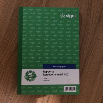 SIGEL RP510 Rapport / Regiebericht A5, 100 Blatt