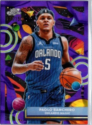 2025-26 Topps Chrome Cosmic NBA Paolo Banchero Purple Nebula #/150 Magic #47