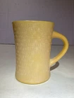 Vintage Glasbake J-2277 Basket Weave Gold / Dark Yellow Retro Milk Glass Mug Cup