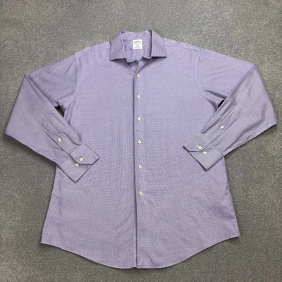Chemise Brooks Brothers adulte grand violet régent non fer classique preppy... - Photo 1/4