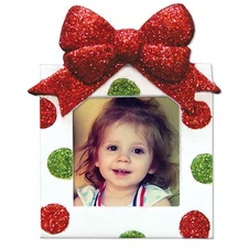 Present Frame for Anniversary Birthday Personalized Christmas Tree Ornament