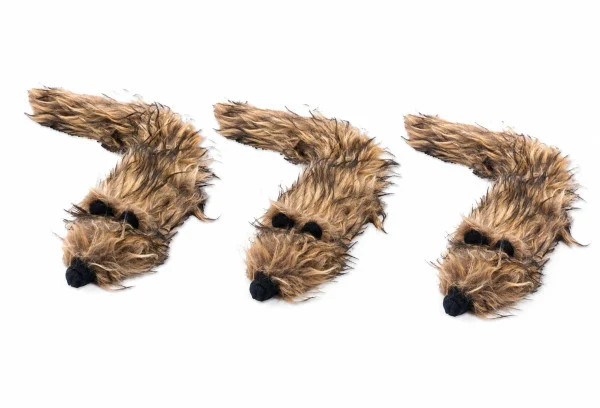 Aumüller Katzenspielzeug Frettchen Grau Mit Baldrian Und Katzenminze 3Er Set-image