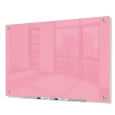 Magnetic Glass Whiteboard, Wall Mounted Glass Dry Erase Board 47 x 35 Inch, P...