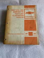 Original 1953-1982 Chevrolet Corvette Parts & Illustrations Catalog 